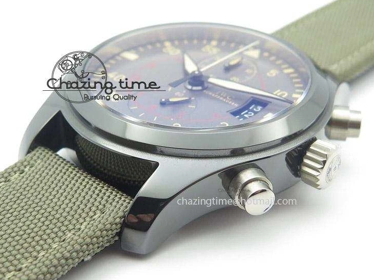 MIROTIME 0119 Pilot Top Gun Miramar IWC388002 ZF 1:1 Best Edition Ceramic Case On Nylon Strap A Practical 7345